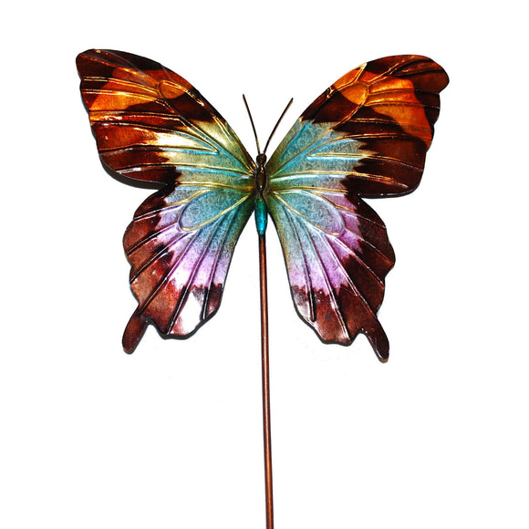 Eangee Home Design Garden Stake Butterfly Blue (m9000) (8 × 1 × 24 in, Blue)