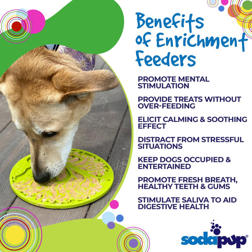 SodaPup Tree Of Life Emat Enrichment Lick Mat With Suction Cups (8” diameter x 0.375” thick)