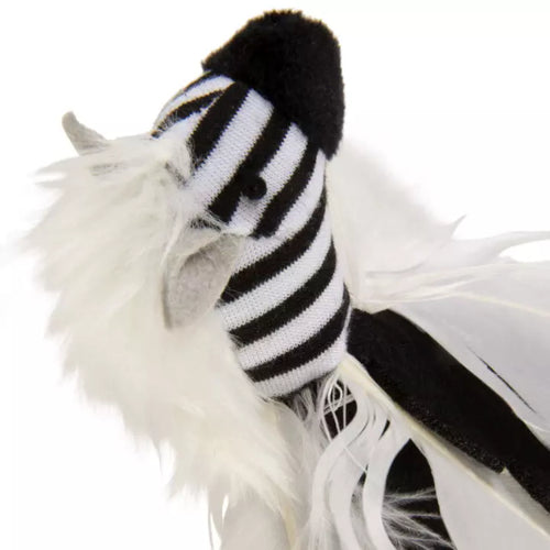 Petlinks® Instincts Zingy Zebra™ Feathered Toss and Chase Cat Toy with HappyNip™ Silvervine & Catnip (Black)