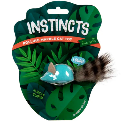 SmartyKat Instincts Sneaky Slider™ Rolling Marble Cat Toy (Small / Teal)