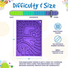 SodaPup Groovy Love Design eMat Enrichment Lick Mat (5” X 7” X 0.25” thick, Purple)