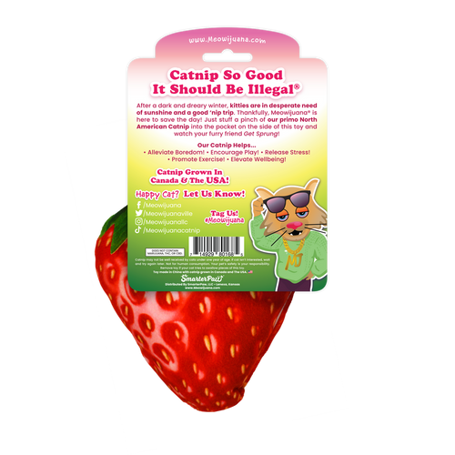 Meowijuana Get Sprung Refillable Strawberry Cat Toy