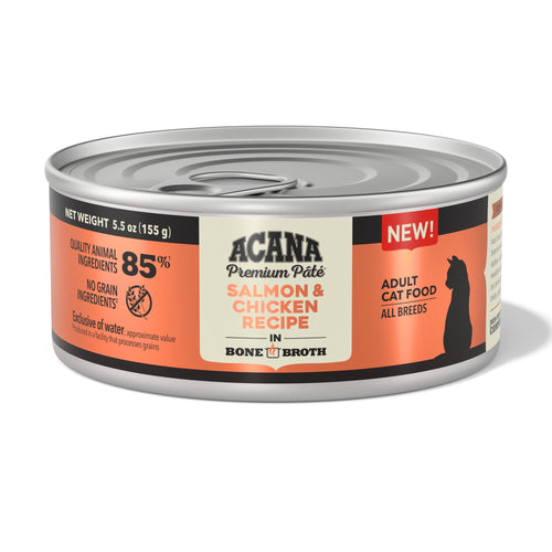 ACANA Premium Pâté Salmon & Chicken Recipe in Bone Broth Wet Cat Food (3 Oz Single)