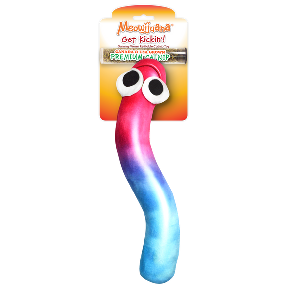 Meowijuana Get Kickin' Gummy Worm Cat Toy (1 Count)