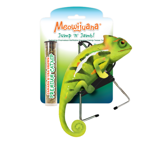 Meowijuana Jump ‘n’ Jamb Chameleon Cat Toy (1 Count)