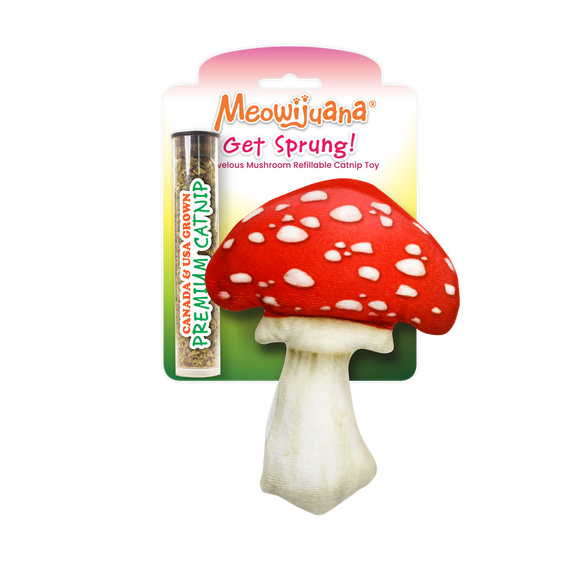 Meowijuana Get Sprung Refillable Mushroom Cat Toy