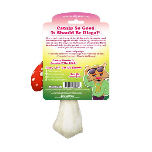 Meowijuana Get Sprung Refillable Mushroom Cat Toy