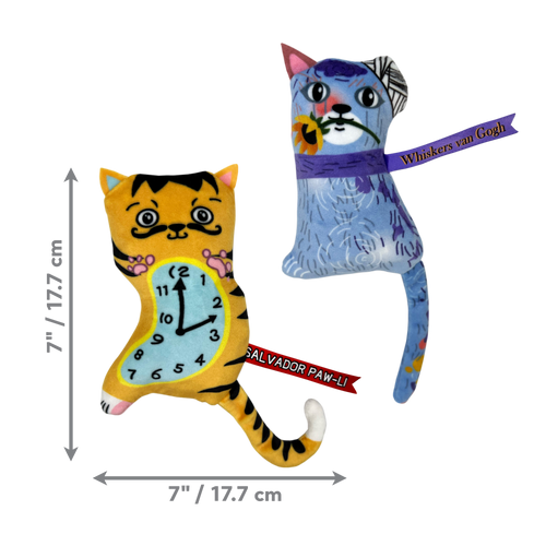 KONG Artz Picasso / Van Gogh Catnip Cat Toy 2 Pack (One Size)