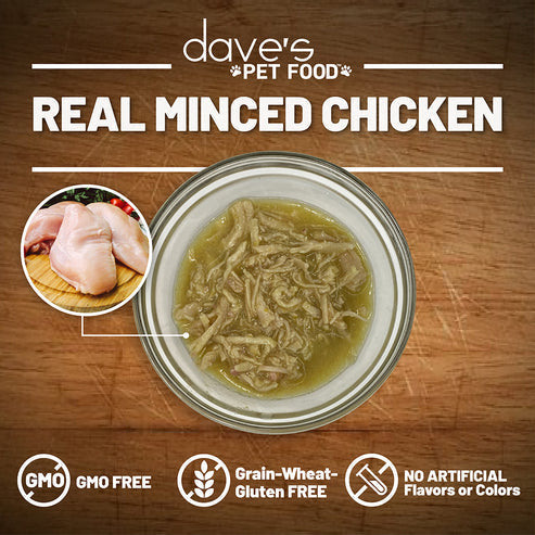 Dave's Pet Food Minced Chicken & Dinner in Gravy (2.8 oz)