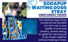 SodaPup Waiting Dogs Design eTray Enrichment Tray for Dogs (Blue - 8” wide X 8” tall 1” thick)