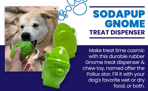 SodaPup Gnome Durable PUP-X Rubber eDispenser Chew Toy & Treat Dispenser