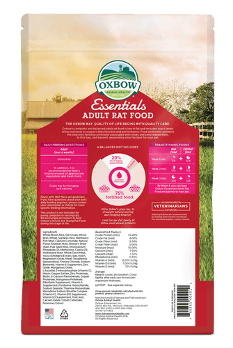 Oxbow Essentials - Adult Rat Food (3 lbs)