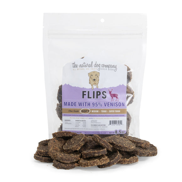 Natural Dog Venison Flips 8.5oz