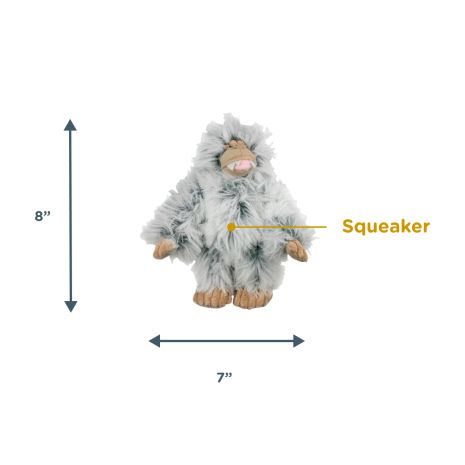 Tall Tails Mini Yeti With Squaker Dog Toy