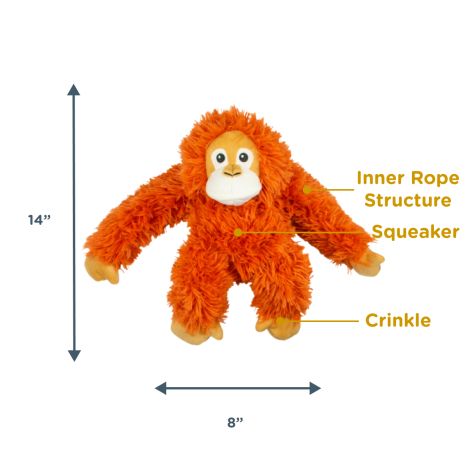 Tall Tails Orangutan Rope Body Dog Toy (14