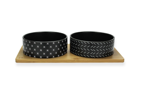 BeOneBreed Black Bamboo Bowls