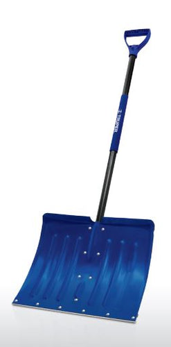 Truper 18 Aluminum Shovel with Wear Strip Steel Handle with Sleeve Poly D-Grip