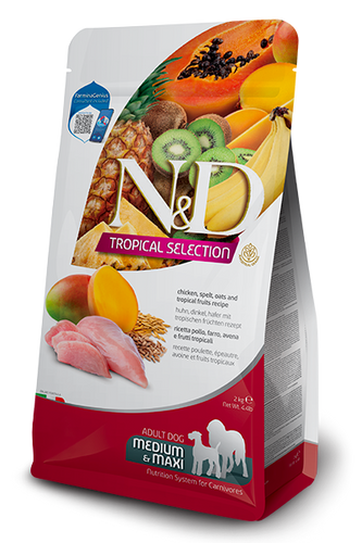 Farmina N&D Tropical Selection Canine Chicken, Spelt, Oats and Tropical Fruits Medium & Maxi