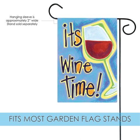 Toland Flags It's Wine Time Double Sided Flag