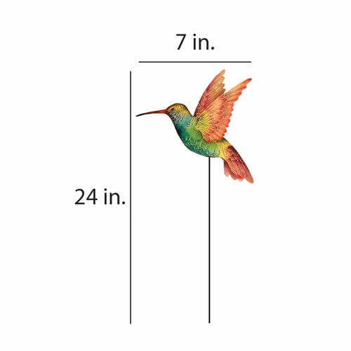 Eangee Garden Stake Rainbow Hummingbird