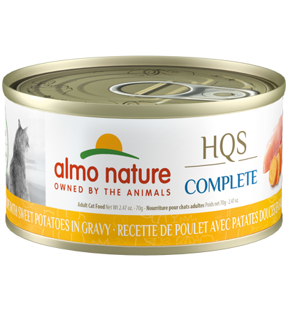 Almo Nature HQS Complete Chicken Recipe with Sweet Potatoes in gravy Wet Cat Food