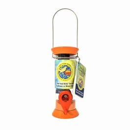 Songbird Tube Feeder for Beginners, 8-In., Orange