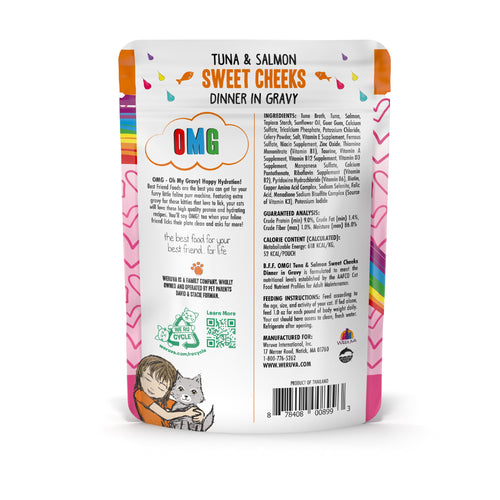 Weruva BFF Tuna & Salmon Sweet Cheeks Recipe Pouches Wet Cat Food
