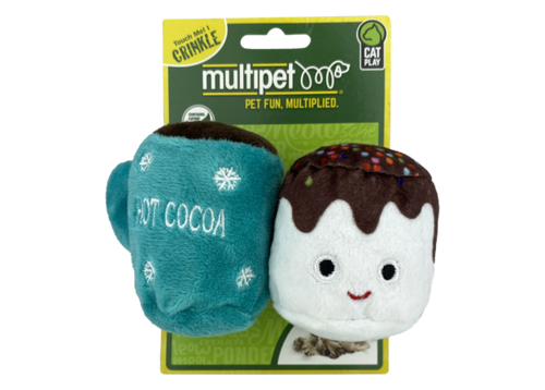 Multipet Hot Cocoa with Marshmallow Cat Toy