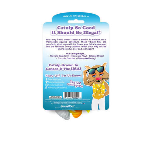 Meowijuana Get Bubbly Tropical Fish Refillable Multipack Cat Toys
