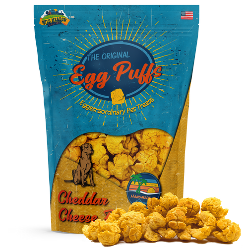 Wild Meadow Farms Egg Puffs Cheddar Cheese Flavor Dog Treats