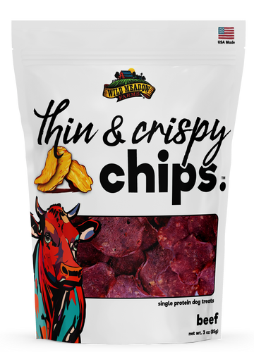 Wild Meadow Farms Thin & Crispy Chips - Beef Dog Treats