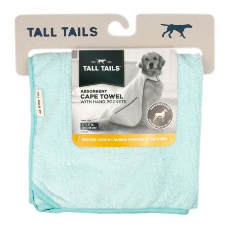 Tall Tails Aqua Cape Dog Towel