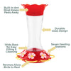 North States Nature's Yard Wildflower Glass 20 oz. Hummingbird Feeder