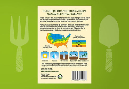 SEEDS OF CHANGE™ ORGANIC BLENHEIM ORANGE MUSKMELON SEEDS
