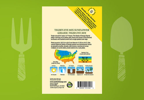 SEEDS OF CHANGE™ ORGANIC TIGER'S EYE MIX SUNFLOWER SEEDS