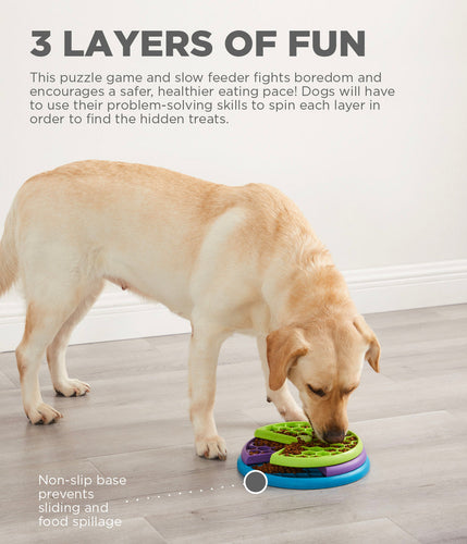 Outward Hound Lickin' Layers Dog Puzzle Game Dog Toy