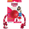 KONG BALL WITH ROPE (SM, RED)