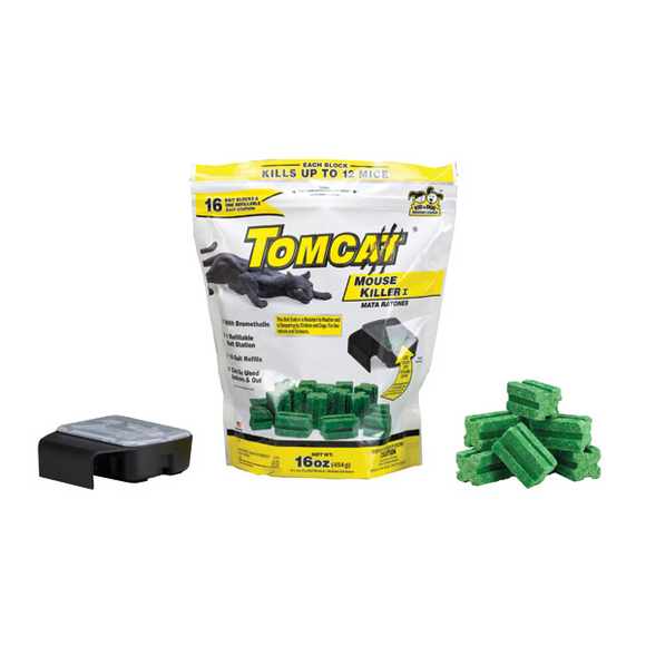 TOMCAT Refillable Bait Station Mouse Killer (8-Refill) - Power