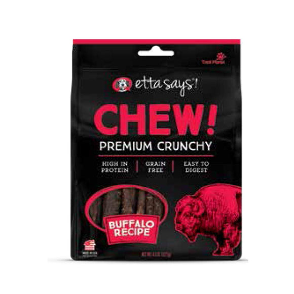 Etta Says! Chewy! Premium Crunchy Buffalo Recipe Dog Treats