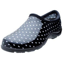 Garden Shoe, Black & White Polka Dot, Women's Size 8