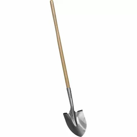 Corona SS10000 16 Ga Tempered Steel Round Point Shovel W/48 in. Wood Handle