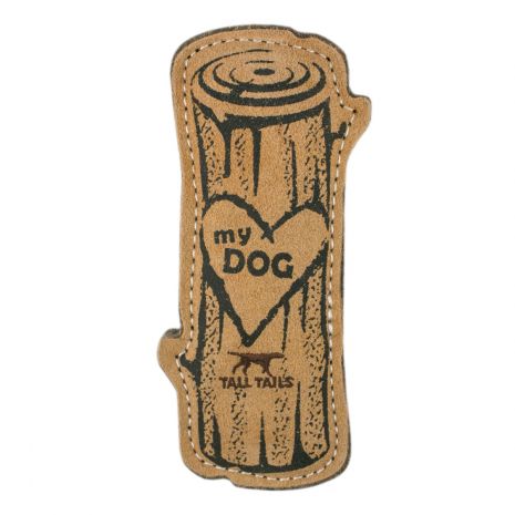 Tall Tails Natural Leather Love My Dog Log Toy (9