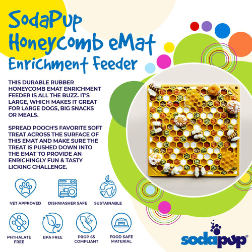 SodaPup Honeycomb Design Emat Enrichment Lick Mat