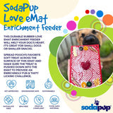 SodaPup Heart Design Love eMat Lick Mat (Large, Red)
