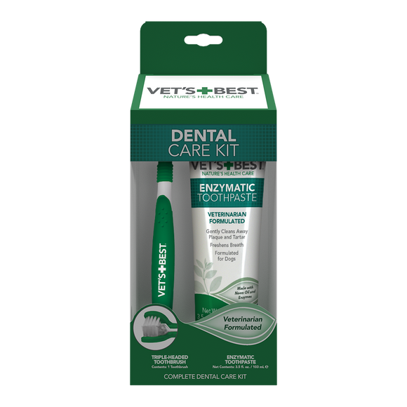 Vet's Best Dog Toothbrush & Enzymatic Toothpaste Set