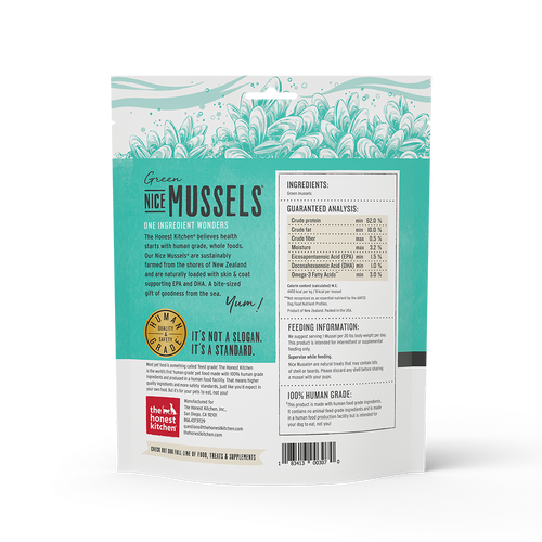 The Honest Kitchen Nice Mussels Green Mussels Dog Treats