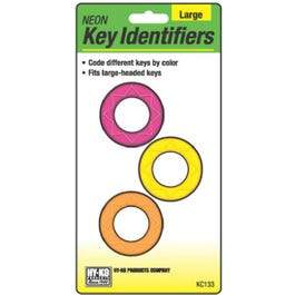 Key Identifiers, Large, Assorted Neon Colors, 3-Pk.