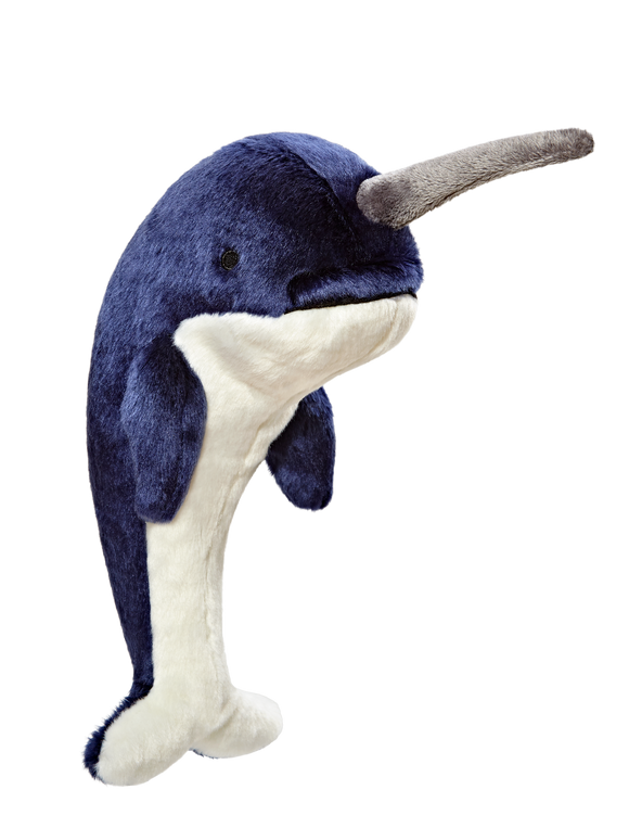 Fluff & Tuff Blue Narwhal Toy