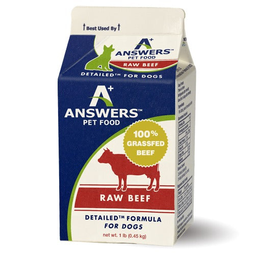 Answers Pet Food Detailed Beef Formula for Dogs - Carton