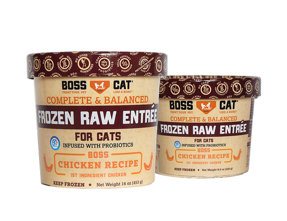 Boss Cat® Complete and Balanced Raw Entrée Deli Cups Chicken Entree (8-oz)